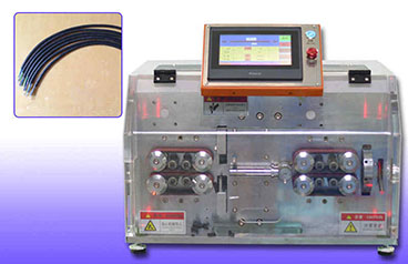 Работа станка для зачистки многожильного провода в круглой оболочке