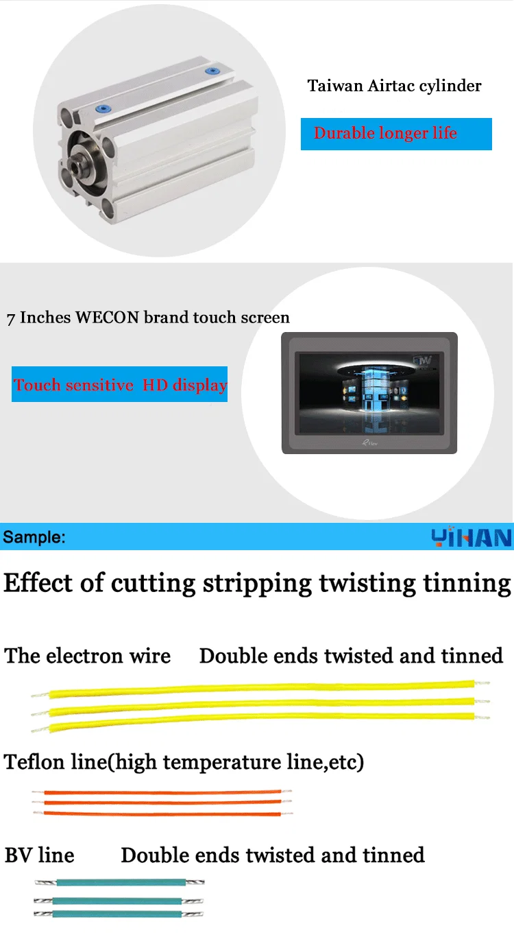 запасная часть машины для скручивания проволочной полосы, автоматическая машина для зачистки кабеля, скручивания, резки, лужения, машины для двусторонней резки проволоки, лужения 
