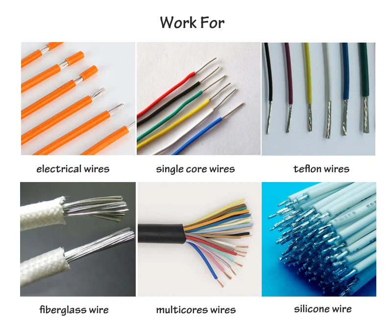 Образец дисплея пневматической машины для зачистки проводов, многожильного устройства для зачистки проводов, многожильного ручного устройства для зачистки проводов