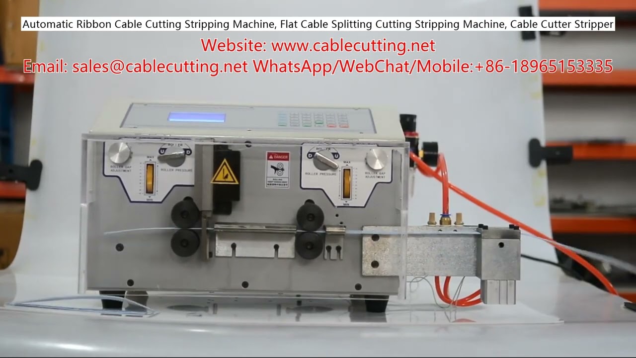 Automatic Ribbon Cable Cutting Stripping Machine, Flat Cable Splitting Cutting Stripping Machine, Ca