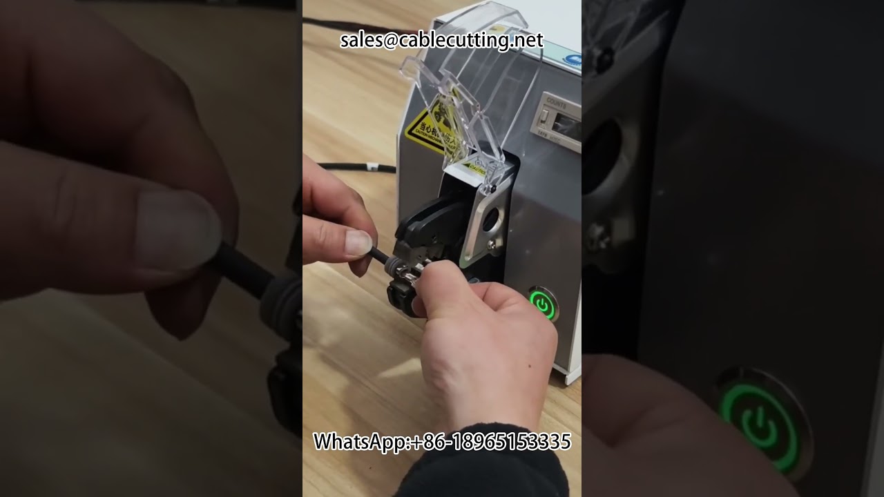 Electric terminal crimping machine, crimping waterproof plug terminals