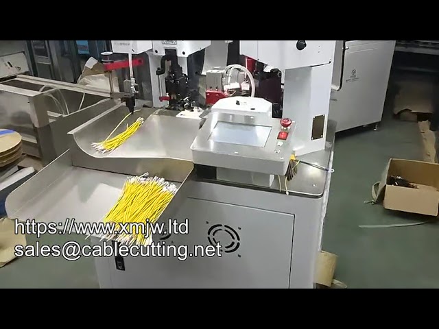 Fully Automatic Double Head Wire Cutting Stripping Terminal Crimping Machine Copper Cable Wire Proce