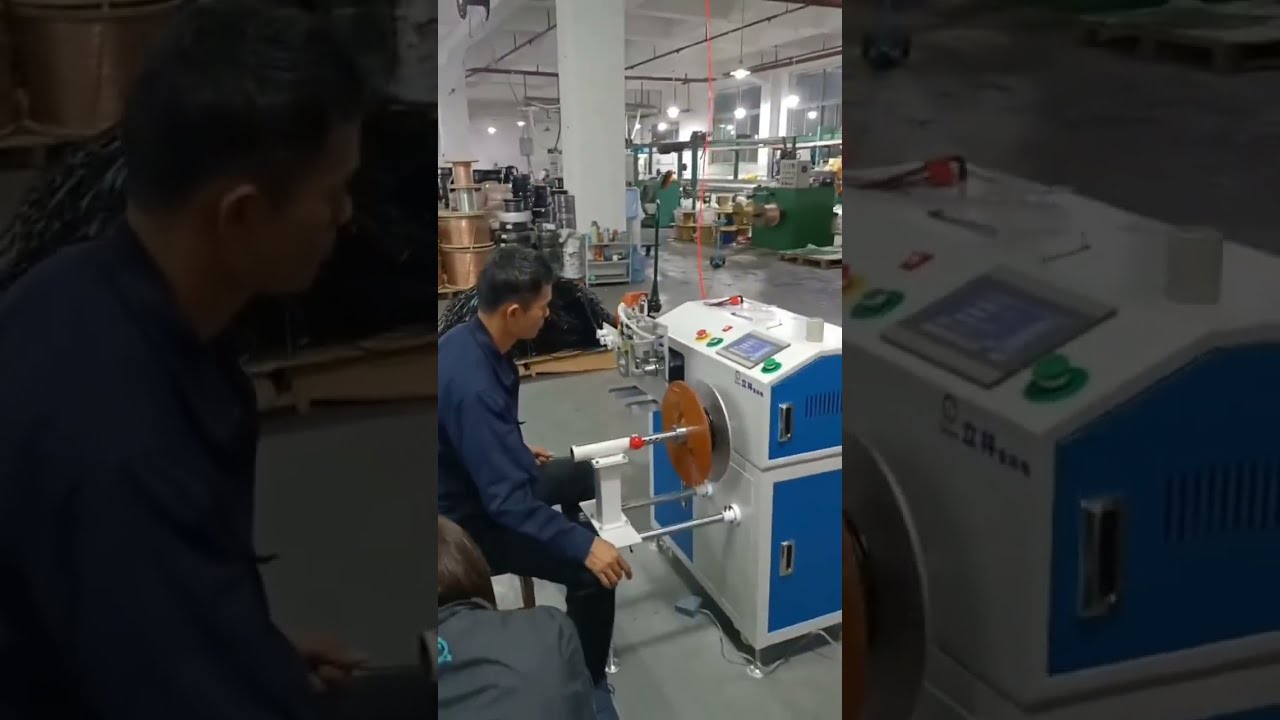 Customer Operating Automatic Meter Counting, Sorting, Cutting & Coiling Machine #factory #machine