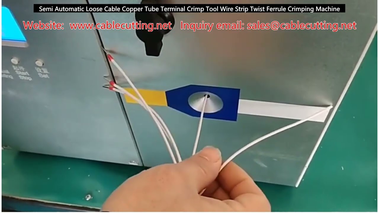 Semi Automatic Loose Cable Copper Tube Terminal Crimp Tool Wire Strip Twist Ferrule Crimping Machine