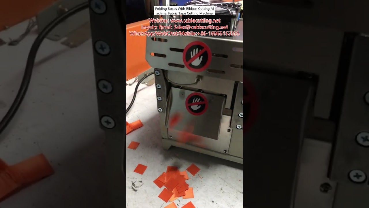 Folding Boxes With Ribbon Cutting Machine, Fabric Tape Cutting Machine