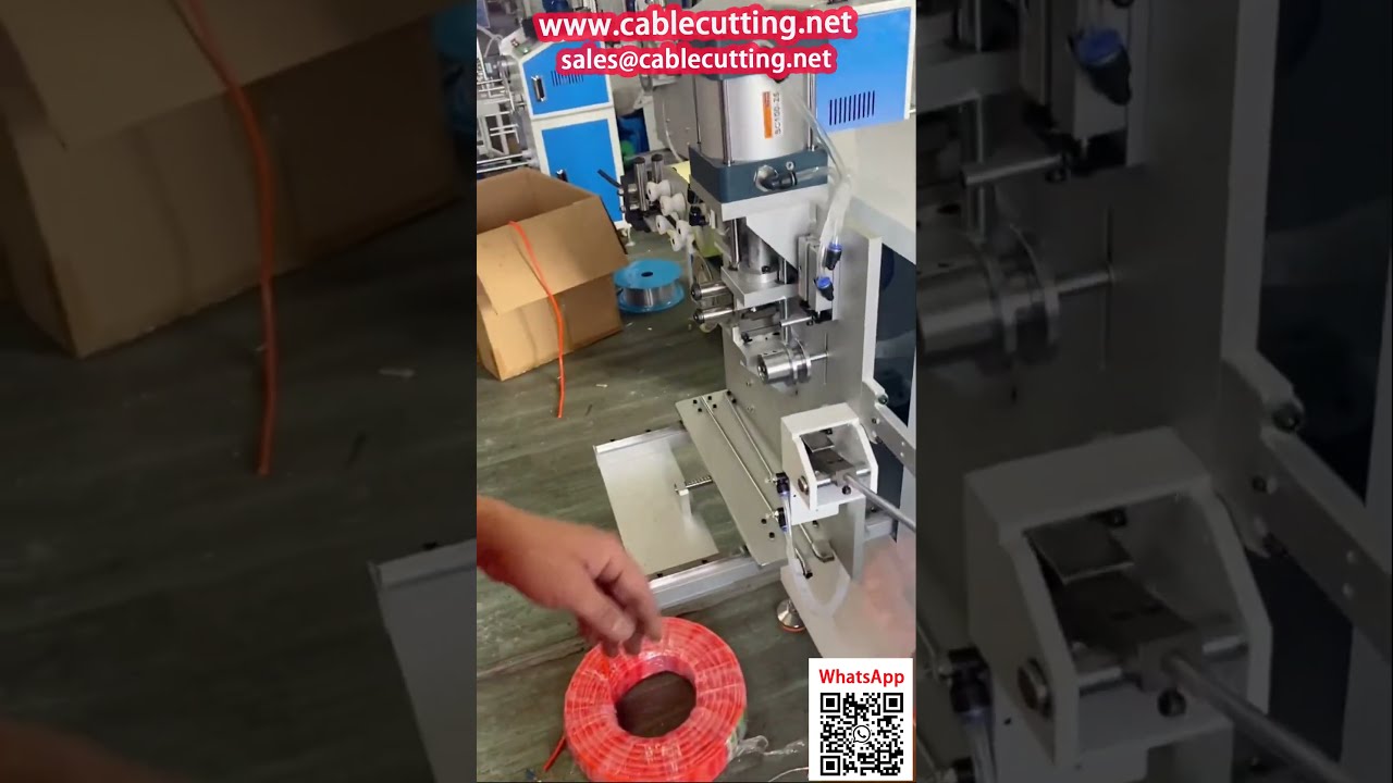 Автомат рядной укладки и бухтовки кабеля RVV в оболочке