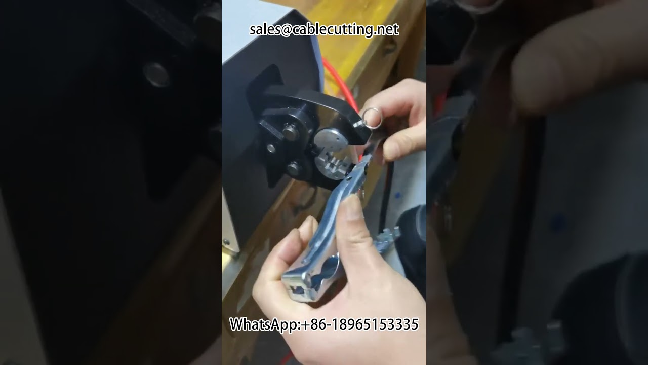 Pneumatic terminal crimping machine crimping alligator clips, #Automation equipment