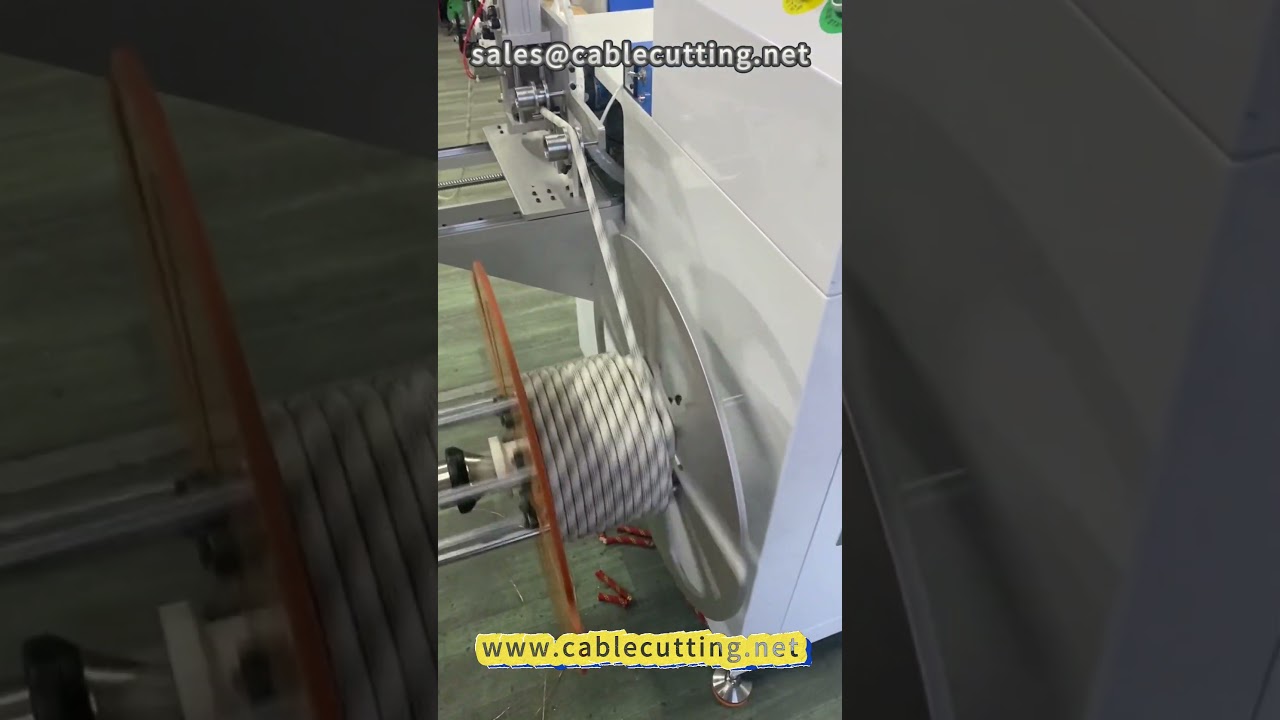 9  Automatic heating cutting machine # safety rope # winder # winding machine # wire and cable # wir