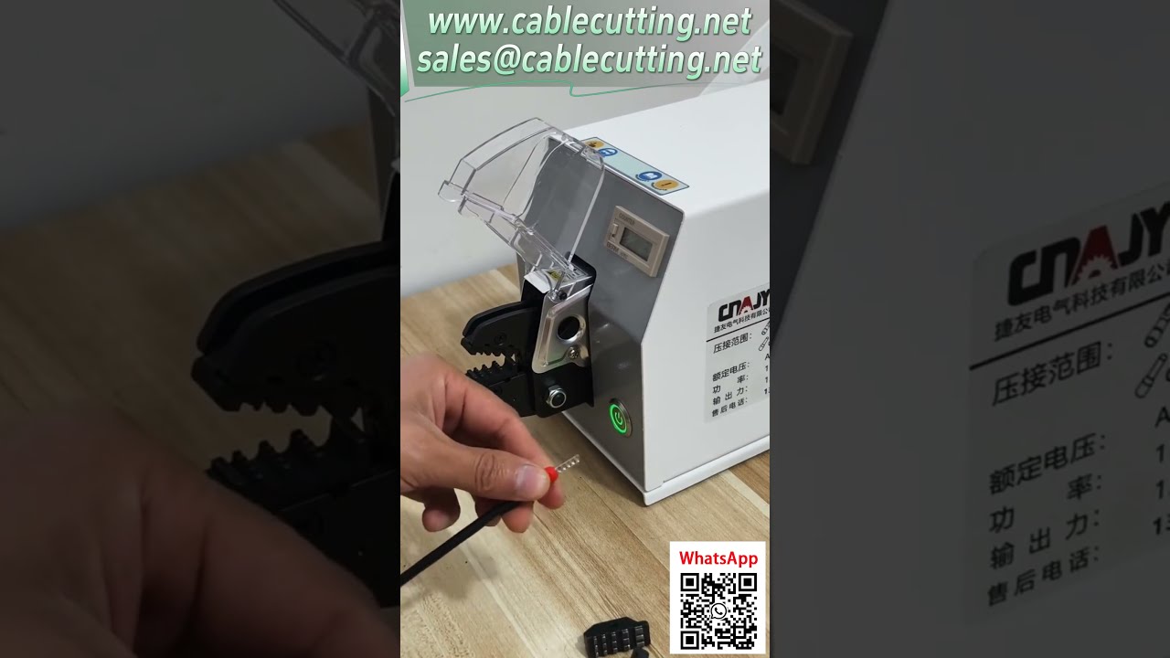 16mm² Terminal Crimping Machine with Safety Cover and Interchangeable Dies