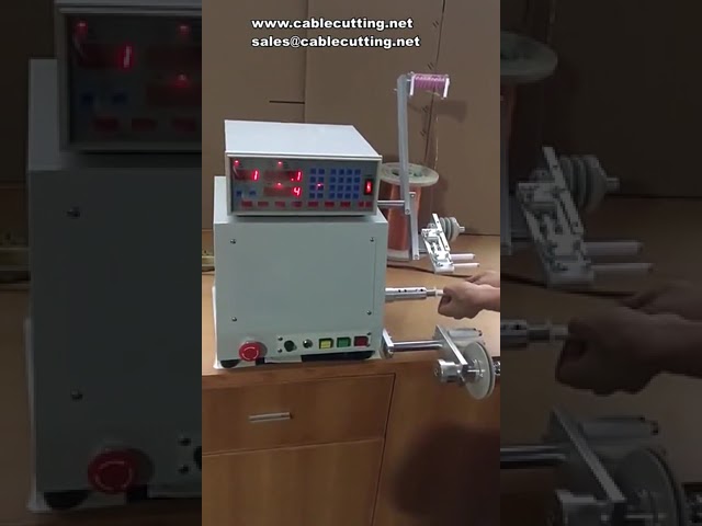 Computer CNC Automatic Cable Coil Winder Wire Coil Winding Machine For 0 01 1 0mm Wires 110V 220V