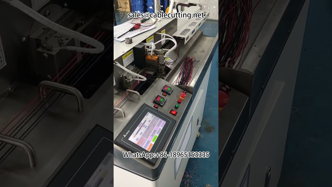 Automatic double head tin sticking machine #wire harness Equipment #stripping machine