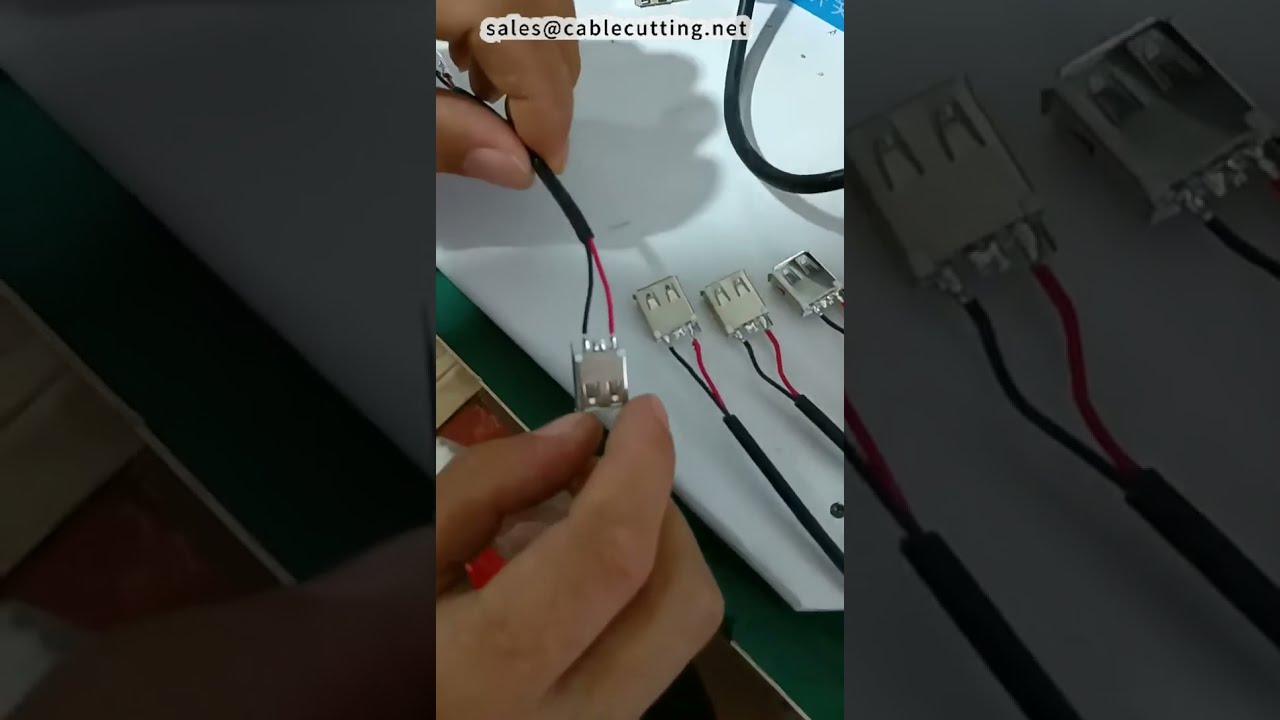 Паяльный автомат для USB разъема типа A (2-контактное гнездо) с опциональным перемыканием | #завод #оборудование