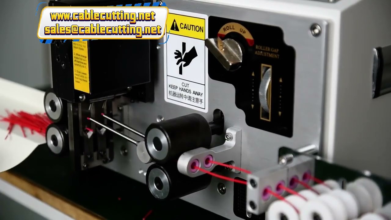 Double Feed Wire Cutting and Stripping Machine from 0 08 to 2 5mm2 with Tungsten Carbide Blade